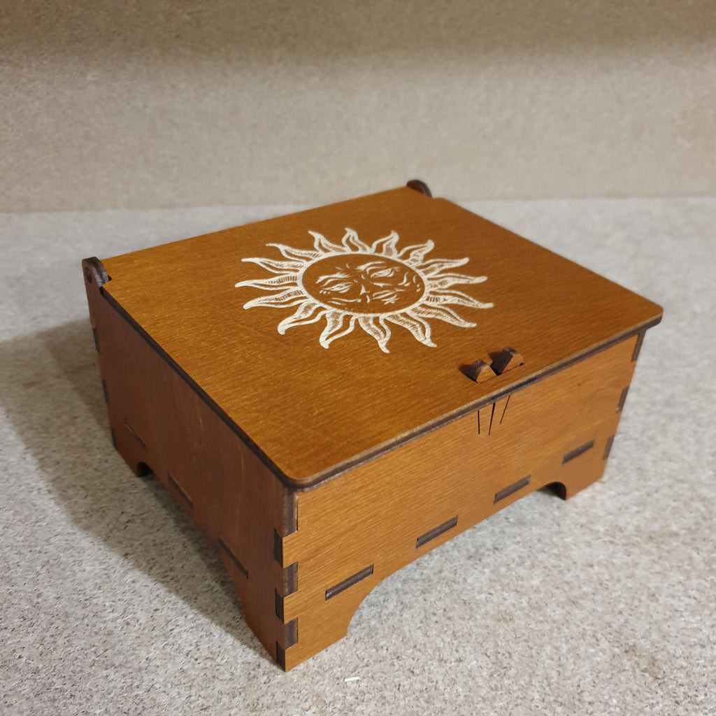 Personalized Wood Tarot Card Box: Custom Engraved Design