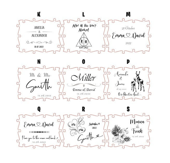 Personalized Wedding Guest Book Puzzle: Unique Alternative Guestbook